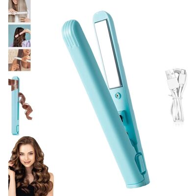 OEM Mini Fer À Friser/lisser 2 En 1 - Étui De Voyage Portable Double Fonction, Format Compact, Nouvelle Interface Usb, Branchez Et Utilisez, Convient À Tous Les Types Et Longueurs De Cheveux, Bleuyu - Publicité OEM Mini Fer À Friser/lisser 2 En 1 - Étui De Voyage Portable Double Fonction, Format Compact, Nouvelle Interface Usb, Branchez Et Utilisez, Convient À Tous Les Types Et Longueurs De Cheveux, Bleuyu - Publicité