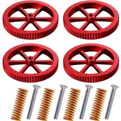 OEM 4 Pièces Écrous De Mise À Niveau En Aluminium Compatibles Avec Les Imprimantes 3d Ender 3/3 Pro/3 V2, 5/5 Plus/pro, Cr 20 Incl 4 Ressorts De Matrice De Lit Chaud Pour Imprimante 3d - Rouge - Publicité OEM 4 Pièces Écrous De Mise À Niveau En Aluminium Compatibles Avec Les Imprimantes 3d Ender 3/3 Pro/3 V2, 5/5 Plus/pro, Cr 20 Incl 4 Ressorts De Matrice De Lit Chaud Pour Imprimante 3d - Rouge - Publicité