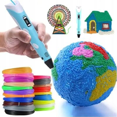 OEM Stylo 3d, Filament De 9 Mètres, Imprimante Bleue, Cadeau Pour Enfants - Publicité OEM Stylo 3d, Filament De 9 Mètres, Imprimante Bleue, Cadeau Pour Enfants - Publicité