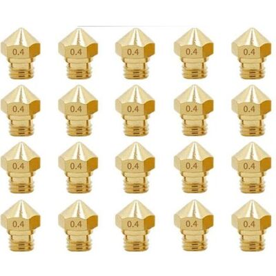 OEM Buses D’imprimante 3d En Laiton Mk10 – 20 Pièces, Filetage M7, Diamètre 0,4 Mm Pour Filament 1,75 Mm - Publicité OEM Buses D’imprimante 3d En Laiton Mk10 – 20 Pièces, Filetage M7, Diamètre 0,4 Mm Pour Filament 1,75 Mm - Publicité