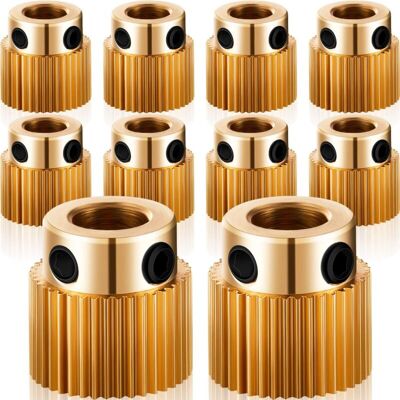 Melissa Roue D'Extrudeuse Pièces De L'Imprimante 3d Engrenage 40 Dents Roue D'Extrudeuse En Laiton Compatible Avec Cr-10, Cr-10s, S4, S5, Ender 3, Ender 3 Pro (10 Pièces) - Publicité Melissa Roue D'Extrudeuse Pièces De L'Imprimante 3d Engrenage 40 Dents Roue D'Extrudeuse En Laiton Compatible Avec Cr-10, Cr-10s, S4, S5, Ender 3, Ender 3 Pro (10 Pièces) - Publicité