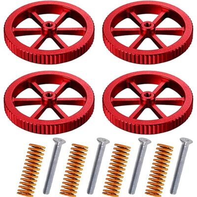 OEM 4 Pièces Écrous De Mise À Niveau En Aluminium Compatibles Avec Les Imprimantes 3d Ender 3/3 Pro/3 V2, 5/5 Plus/pro, Cr 20 Incl 4 Ressorts De Matrice De Lit Chaud Pour Imprimante 3d - Rouge - Publicité OEM 4 Pièces Écrous De Mise À Niveau En Aluminium Compatibles Avec Les Imprimantes 3d Ender 3/3 Pro/3 V2, 5/5 Plus/pro, Cr 20 Incl 4 Ressorts De Matrice De Lit Chaud Pour Imprimante 3d - Rouge - Publicité