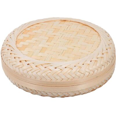 LISATR Boîte De Rangement Simple En Bambou Tressé Avec Couvercle, Idéale Pour La Maison Ou Comme Boîte Cadeau Raffinée.-21.5x21.5x7cm-yellow - Publicité LISATR Boîte De Rangement Simple En Bambou Tressé Avec Couvercle, Idéale Pour La Maison Ou Comme Boîte Cadeau Raffinée.-21.5x21.5x7cm-yellow - Publicité