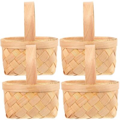 LISATR Lot De 4 Paniers Simples Tressés À La Main, Jolis Paniers À Fleurs, Paniers Cadeaux Pratiques-9.00x6.50x5.00cm - Publicité LISATR Lot De 4 Paniers Simples Tressés À La Main, Jolis Paniers À Fleurs, Paniers Cadeaux Pratiques-9.00x6.50x5.00cm - Publicité