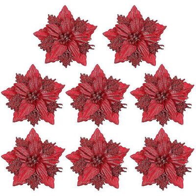 LISATR 8 Fleurs De Noël Artificielles - Publicité LISATR 8 Fleurs De Noël Artificielles - Publicité