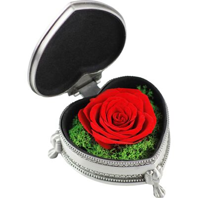 OEM Rose Véritable Stabilisée, Cadeau Romantique (coffret En Forme De Cœur) - Publicité OEM Rose Véritable Stabilisée, Cadeau Romantique (coffret En Forme De Cœur) - Publicité