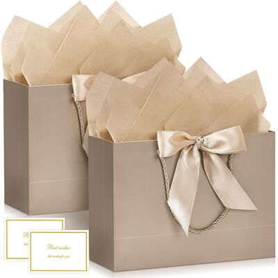 OEM Pochette Cadeau Papier - 4 Pièces Sac Emballage Cadeaux Grand Format Avec Anse, Gift Bag Paquet 11.037.873.94in Luxe Avec Noeud + Pour Fête D'Anniversaire, Mariage - Publicité OEM Pochette Cadeau Papier - 4 Pièces Sac Emballage Cadeaux Grand Format Avec Anse, Gift Bag Paquet 11.037.873.94in Luxe Avec Noeud + Pour Fête D'Anniversaire, Mariage - Publicité
