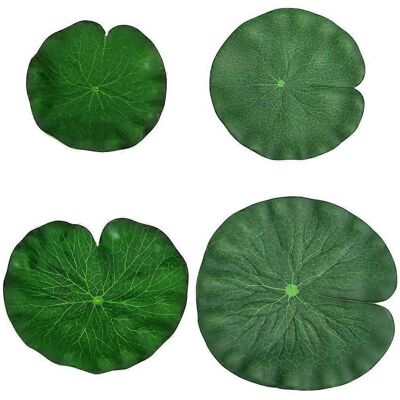 ALLAUVE Feuilles De Lotus Artificielles, Lot De 4, Plantes De Bassin Imperméables, 4 Tailles, Aspect Artificiel - Publicité ALLAUVE Feuilles De Lotus Artificielles, Lot De 4, Plantes De Bassin Imperméables, 4 Tailles, Aspect Artificiel - Publicité