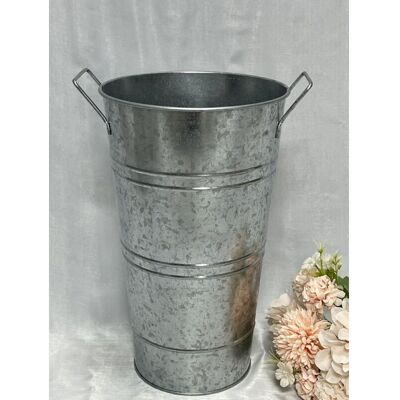 VEXXOL Pot De Fleurs En Fer Galvanisé, Pot De Fleurs En Fer Étanche, Composition Florale Vintage - Publicité VEXXOL Pot De Fleurs En Fer Galvanisé, Pot De Fleurs En Fer Étanche, Composition Florale Vintage - Publicité