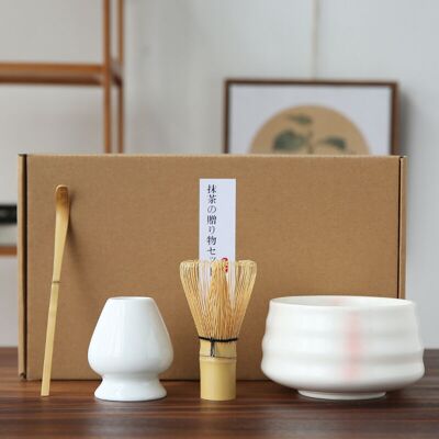 BRINSEA Coffret Matcha 4 Pièces – Bols Roses Et Blancs – Cadeau Et Ustensiles - Publicité BRINSEA Coffret Matcha 4 Pièces – Bols Roses Et Blancs – Cadeau Et Ustensiles - Publicité