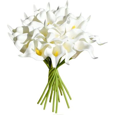 OEM 20 Fleurs Artificielles De Lys Calla En Latex, Bouquet De Mariée Artificiel Pour La Décoration De La Maison Et Des Fêtes De Mariage (blanc)-crezuo - Publicité OEM 20 Fleurs Artificielles De Lys Calla En Latex, Bouquet De Mariée Artificiel Pour La Décoration De La Maison Et Des Fêtes De Mariage (blanc)-crezuo - Publicité