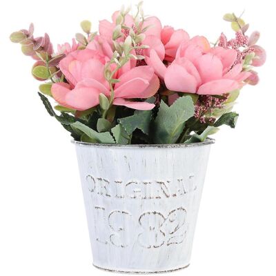LISATR 1 Ensemble De Fleurs Artificielles En Soie, Fausses Fleurs Sauvages En Pot, Centre De Table-11x11x19cm-pink - Publicité LISATR 1 Ensemble De Fleurs Artificielles En Soie, Fausses Fleurs Sauvages En Pot, Centre De Table-11x11x19cm-pink - Publicité