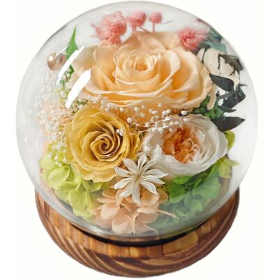 OEM Coffret Cadeau De Fleurs Stabilisées — Dôme Sphérique En Verre Avec Bande Led Intégrée Un Cadeau Pratique Pour Les Anniversaires Et La Saint-valentin — Modèle 7 - Publicité OEM Coffret Cadeau De Fleurs Stabilisées — Dôme Sphérique En Verre Avec Bande Led Intégrée Un Cadeau Pratique Pour Les Anniversaires Et La Saint-valentin — Modèle 7 - Publicité
