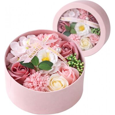 OEM Bouquet De Fleurs De Savon Parfumées Dans Une Boîte Décorative, Buk25r - Publicité OEM Bouquet De Fleurs De Savon Parfumées Dans Une Boîte Décorative, Buk25r - Publicité