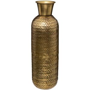 Atmosphera - Vase Night métal doré H45cm créateur d'intérieur - Doré - Publicité