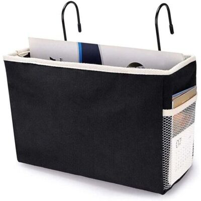 ABYSSE Noir-panier De Rangement À Suspendre Pour Lit, Bureau, Maison, École, Dortoir - Publicité ABYSSE Noir-panier De Rangement À Suspendre Pour Lit, Bureau, Maison, École, Dortoir - Publicité