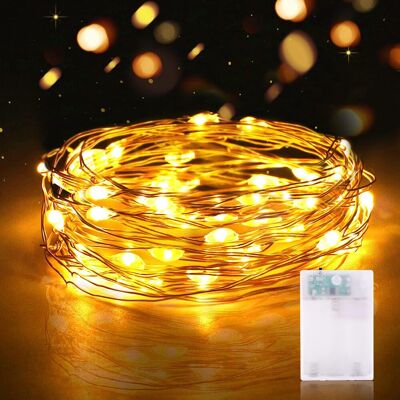 BALTERLEY Guirlande Lumineuse Led À Piles 2m 20 Leds Mini Guirlande Led Avec Minuterie Interieur Extérieur Décoration Lumière Pour Chambre Noël Mariage Anniversaire Soirée (4 Pièces, Blanc Chaud) - Publicité BALTERLEY Guirlande Lumineuse Led À Piles 2m 20 Leds Mini Guirlande Led Avec Minuterie Interieur Extérieur Décoration Lumière Pour Chambre Noël Mariage Anniversaire Soirée (4 Pièces, Blanc Chaud) - Publicité