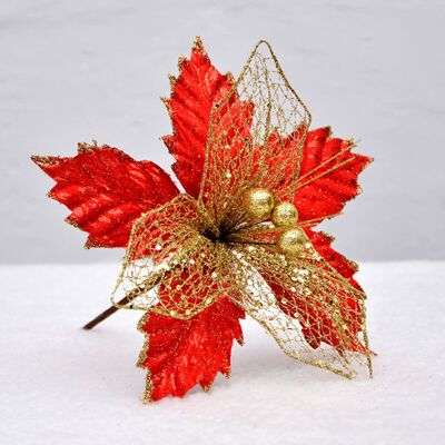 OEM Jeffergarden Fleur De Noël Artisanale En Maille De 22 Cm, Insert De Fleur Artificielle, Couronne De Noël, Guirlandes, Décoration De Sapin De Noël (rouge)-dou - Publicité OEM Jeffergarden Fleur De Noël Artisanale En Maille De 22 Cm, Insert De Fleur Artificielle, Couronne De Noël, Guirlandes, Décoration De Sapin De Noël (rouge)-dou - Publicité