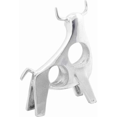 DESIGN IN Sculpture De Taureau Argenté 22 X 9,5 X 34 Cm Aluminium - Publicité DESIGN IN Sculpture De Taureau Argenté 22 X 9,5 X 34 Cm Aluminium - Publicité