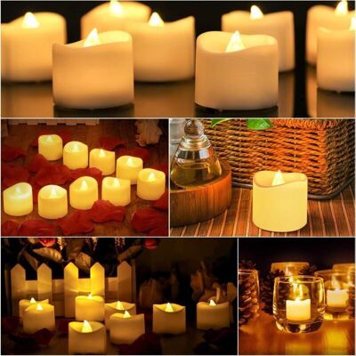 PELTOR (24 Pièces Dans La Boîte)bougies Led Flamme Vacillante Lumière, Chandelles Clignotantes Lamp, Bougies Vacillantes Lampe, Bougies Électriques Bougies De Noël Pour Noël, Arbre De Noël, Pâques - Publicité PELTOR (24 Pièces Dans La Boîte)bougies Led Flamme Vacillante Lumière, Chandelles Clignotantes Lamp, Bougies Vacillantes Lampe, Bougies Électriques Bougies De Noël Pour Noël, Arbre De Noël, Pâques - Publicité