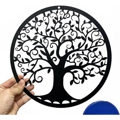 BRAST Ymyny Metal Tree Of Life Wall Decor Silhouette Art Indoor Outdoor Gift Garden Home Decor (black, 28 X 28 Cm) - Publicité BRAST Ymyny Metal Tree Of Life Wall Decor Silhouette Art Indoor Outdoor Gift Garden Home Decor (black, 28 X 28 Cm) - Publicité