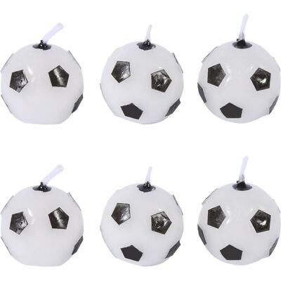 MCKENSA Lot De 6 Bougies Décoratives En Forme De Ballon De Football Pour Gâteau D'Anniversaire D'Enfant - Publicité MCKENSA Lot De 6 Bougies Décoratives En Forme De Ballon De Football Pour Gâteau D'Anniversaire D'Enfant - Publicité
