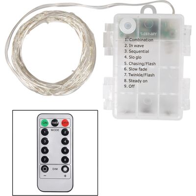 EOSNOW Guirlande Lumineuse Led En Fil De Cuivre Usb, Ornement Festif Avec Télécommande, Blanc, 3 Mètres - Publicité EOSNOW Guirlande Lumineuse Led En Fil De Cuivre Usb, Ornement Festif Avec Télécommande, Blanc, 3 Mètres - Publicité