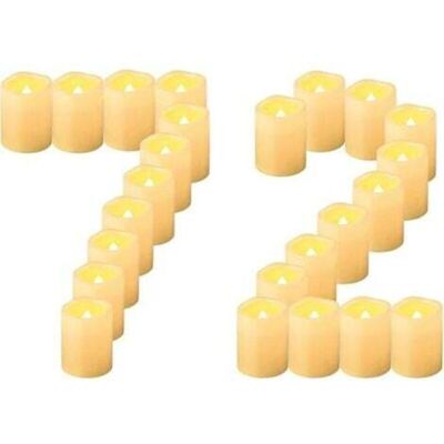 OEM 72 Pièces Bougies Led Sans Flamme Vacillante, Alimentées Par Piles Bougies Chauffe-plat Électriques Sans Flamme Petite Bougie Pour Anniversaire Mariage Halloween Noël Décoration-dou - Publicité OEM 72 Pièces Bougies Led Sans Flamme Vacillante, Alimentées Par Piles Bougies Chauffe-plat Électriques Sans Flamme Petite Bougie Pour Anniversaire Mariage Halloween Noël Décoration-dou - Publicité