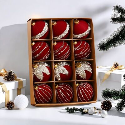 OEM Décorations De Noël, Décorations D'Arbre De Noël, Boules De Noël, Adaptées Aux Fêtes, Vacances, Rouge-dou - Publicité OEM Décorations De Noël, Décorations D'Arbre De Noël, Boules De Noël, Adaptées Aux Fêtes, Vacances, Rouge-dou - Publicité