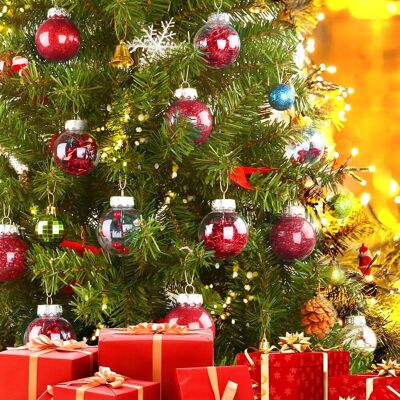 OEM Boule De Noel Rouge Pour Decoration Noel Sapin 6cm 24pcs, Boules De Noel Transparente Étincelants Deco Sapin Noel Avec Fil De Suspension, Kit Decoration Sapin Noel Pour Noël Mariage Anniversaire Fête - Publicité OEM Boule De Noel Rouge Pour Decoration Noel Sapin 6cm 24pcs, Boules De Noel Transparente Étincelants Deco Sapin Noel Avec Fil De Suspension, Kit Decoration Sapin Noel Pour Noël Mariage Anniversaire Fête - Publicité