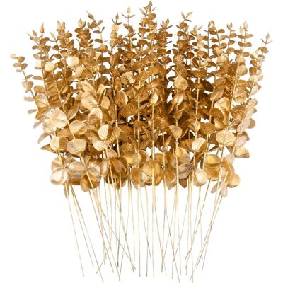 Vision 36 Pcs Décorations De Plantes D'Eucalyptus Artificielles Branches D'Eucalyptus Artificielle Faux Eucalyptus Feuilles Faux Plante Tiges D'Eucalyptus Pour Mariage Maison Cuisine Décoration, Or - Publicité Vision 36 Pcs Décorations De Plantes D'Eucalyptus Artificielles Branches D'Eucalyptus Artificielle Faux Eucalyptus Feuilles Faux Plante Tiges D'Eucalyptus Pour Mariage Maison Cuisine Décoration, Or - Publicité