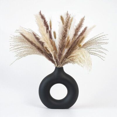 MOXIE Creative Ins Style Nordique, Vase En Céramique Blanche Fleurs Séchées Décoration De Bureau À Domicile Ornements Artisanaux, Ensemble De Vase - Publicité MOXIE Creative Ins Style Nordique, Vase En Céramique Blanche Fleurs Séchées Décoration De Bureau À Domicile Ornements Artisanaux, Ensemble De Vase - Publicité