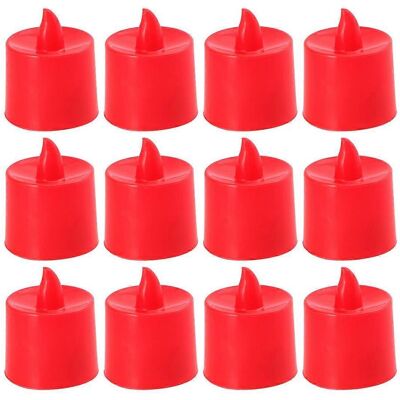 LISATR Lot De 12 Bougies Led À Effet Lumineux, Bougies Électroniques Romantiques Pour Une Fête De Demande En Mariage (rouge)-red - Publicité LISATR Lot De 12 Bougies Led À Effet Lumineux, Bougies Électroniques Romantiques Pour Une Fête De Demande En Mariage (rouge)-red - Publicité