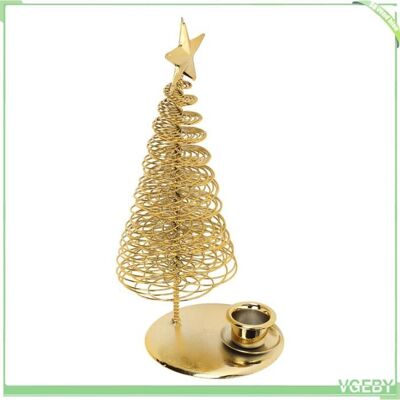OEM Bougeoir - Fafeicy - Arbre De Noël - Métal - Doré - Étoile Au Sommet - Publicité OEM Bougeoir - Fafeicy - Arbre De Noël - Métal - Doré - Étoile Au Sommet - Publicité