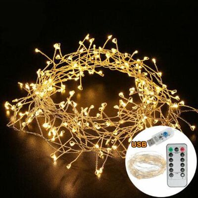 Generic Guirlande Lumineuse Extérieure Étanche Led Firecracker Fairy Light 8 Modes Arbre De Noël Maison Fête Vacances Jardin Décor (2,5 M100 Led, Blanc Chaud) - Publicité Generic Guirlande Lumineuse Extérieure Étanche Led Firecracker Fairy Light 8 Modes Arbre De Noël Maison Fête Vacances Jardin Décor (2,5 M100 Led, Blanc Chaud) - Publicité
