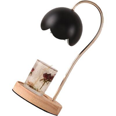 MCKENSA Lampe Chauffe-bougie Parfumée, Diffuseur De Cire Parfumée, Intensité Variable, Lanterne En Métal Avec Socle En Bois, Pour Chambre À Coucher, Prise Européenne - Publicité MCKENSA Lampe Chauffe-bougie Parfumée, Diffuseur De Cire Parfumée, Intensité Variable, Lanterne En Métal Avec Socle En Bois, Pour Chambre À Coucher, Prise Européenne - Publicité