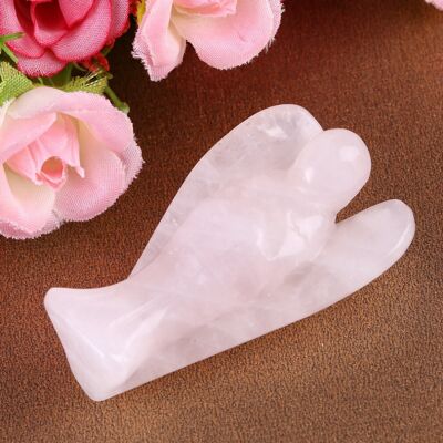 OEM Ornement D'Ange En Quartz Rose Poli - Décoration Intérieure Exquise En Cristal Rose - Publicité OEM Ornement D'Ange En Quartz Rose Poli - Décoration Intérieure Exquise En Cristal Rose - Publicité