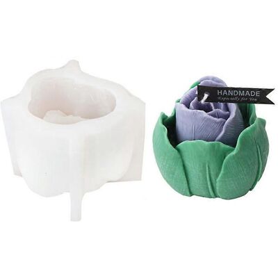 FLAMMKRAFT Moule À Bougie 3d En Silicone, Motif Tulipe, Pour Bougies D'Aromathérapie, En Résine, Fait Main - Publicité FLAMMKRAFT Moule À Bougie 3d En Silicone, Motif Tulipe, Pour Bougies D'Aromathérapie, En Résine, Fait Main - Publicité