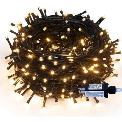 OEM (lumière Chaude) Guirlande Lumineuse Extérieure Alimentée Par Courant Alternatif, Guirlande Lumineuse Led Extérieure, Lumineuse 33m 300led 8 Modes De Lumières Décoratives De Jardin Pour Arbre De Noël, - Publicité OEM (lumière Chaude) Guirlande Lumineuse Extérieure Alimentée Par Courant Alternatif, Guirlande Lumineuse Led Extérieure, Lumineuse 33m 300led 8 Modes De Lumières Décoratives De Jardin Pour Arbre De Noël, - Publicité