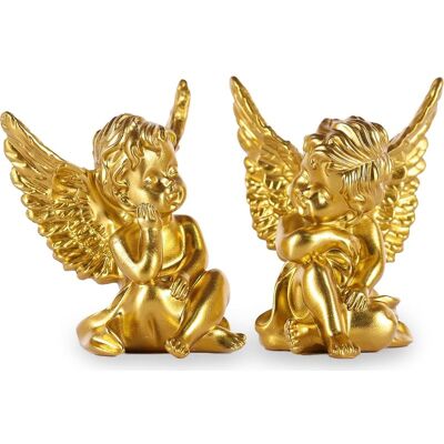 Vision Ensemble De 2 Statues D'Anges En Résine Dorée, Statue De Chérubin Endormi Pour La Décoration Intérieure Et Extérieure (10,2 Cm De Hauteur) (or) - Publicité Vision Ensemble De 2 Statues D'Anges En Résine Dorée, Statue De Chérubin Endormi Pour La Décoration Intérieure Et Extérieure (10,2 Cm De Hauteur) (or) - Publicité