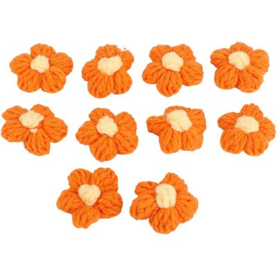 LBVIE 40 Fleurs Artificielles En Laine Tricotée, Très Réalistes, Réutilisables, Mignonnes, Orange, Pour La Décoration De La Maison, D'Un Bal Ou D'Un Mariage. Publicité LBVIE 40 Fleurs Artificielles En Laine Tricotée, Très Réalistes, Réutilisables, Mignonnes, Orange, Pour La Décoration De La Maison, D'Un Bal Ou D'Un Mariage. Publicité