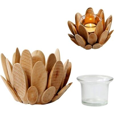 Cellfast Bougeoir En Bois Pour Pilier, Centre De Table, Bougies Décoratives, Avec Supports Pour Poignées De Tasse En Verre - Publicité Cellfast Bougeoir En Bois Pour Pilier, Centre De Table, Bougies Décoratives, Avec Supports Pour Poignées De Tasse En Verre - Publicité