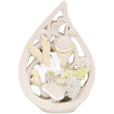 FLAMMKRAFT Décoration De Communion En Forme De Flamme, Ornement En Résine, Figurine Religieuse, Décoration Intérieure - Publicité FLAMMKRAFT Décoration De Communion En Forme De Flamme, Ornement En Résine, Figurine Religieuse, Décoration Intérieure - Publicité