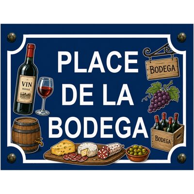 OEM Plaque Métal Place De La Bodéga 20 × 15 Cm - Publicité OEM Plaque Métal Place De La Bodéga 20 × 15 Cm - Publicité