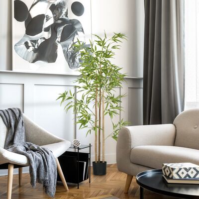 OEM Plante Artificielle Bambou, Hauteur 180 Cm, Pot Inclus, Très Réaliste, Décoration Intérieur - Publicité OEM Plante Artificielle Bambou, Hauteur 180 Cm, Pot Inclus, Très Réaliste, Décoration Intérieur - Publicité