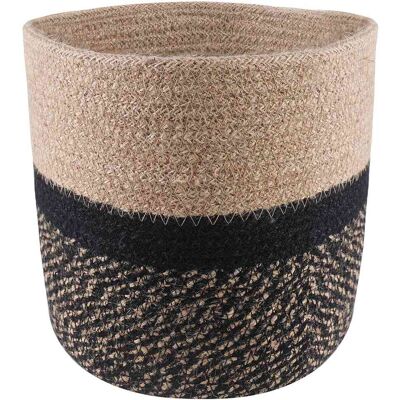 Vidaxl Plant Pot Set 2 Pcs Natural And Black Ø 21 X 21 Cm - Publicité Vidaxl Plant Pot Set 2 Pcs Natural And Black Ø 21 X 21 Cm - Publicité