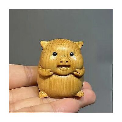 BLYNO Sculpture En Bois Sculptée Représentant Un Cochon, Figurine Décorative Pour La Maison Ou Le Bureau, Cadeau - Publicité BLYNO Sculpture En Bois Sculptée Représentant Un Cochon, Figurine Décorative Pour La Maison Ou Le Bureau, Cadeau - Publicité