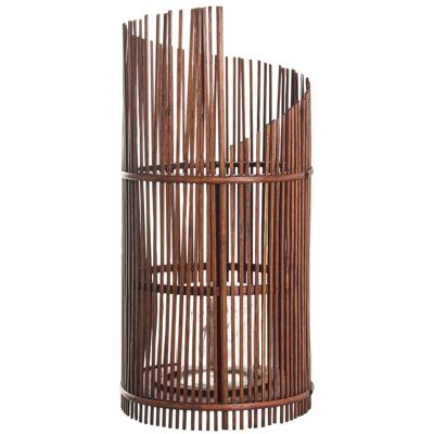 BELIANI Lanterne Bohème En Bambou Support En Verre 49 Cm Intérieur Extérieur Marron Jawa - Publicité BELIANI Lanterne Bohème En Bambou Support En Verre 49 Cm Intérieur Extérieur Marron Jawa - Publicité