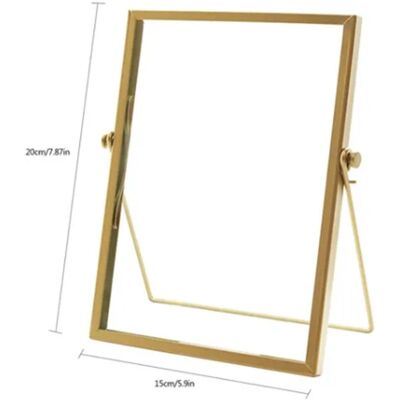 HEAT Cadre Photo Transparent En Verre Avec Support En Fer, À Poser Sur Une Table, Pour Fleurs Séchées, Décoration Intérieure, 15 Cm (6 Pouces). Publicité HEAT Cadre Photo Transparent En Verre Avec Support En Fer, À Poser Sur Une Table, Pour Fleurs Séchées, Décoration Intérieure, 15 Cm (6 Pouces). Publicité