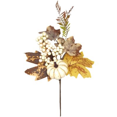 PELTOR Jeffergarden Boutures De Citrouille, De Baies Et De Feuilles D'Érable Pour La Décoration Intérieure, Petites Branches Fleuries, Noël (branche De Citrouille Blanche De 26 Cm) - Publicité PELTOR Jeffergarden Boutures De Citrouille, De Baies Et De Feuilles D'Érable Pour La Décoration Intérieure, Petites Branches Fleuries, Noël (branche De Citrouille Blanche De 26 Cm) - Publicité